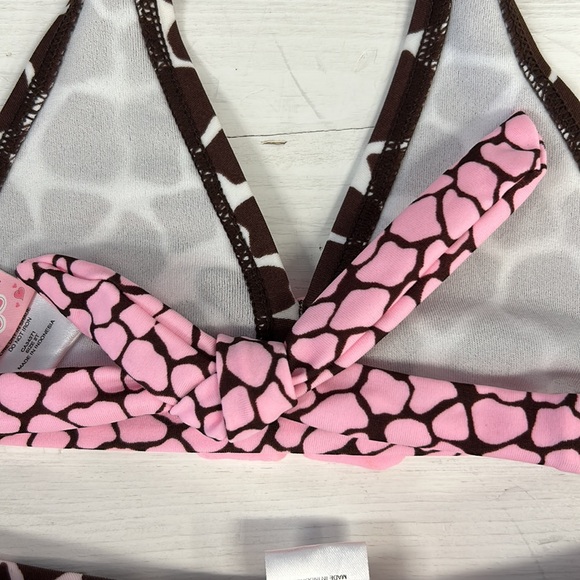 NWT Hula Star Leopard Pattern Triangle Bikini Kids - Picture 5 of 6